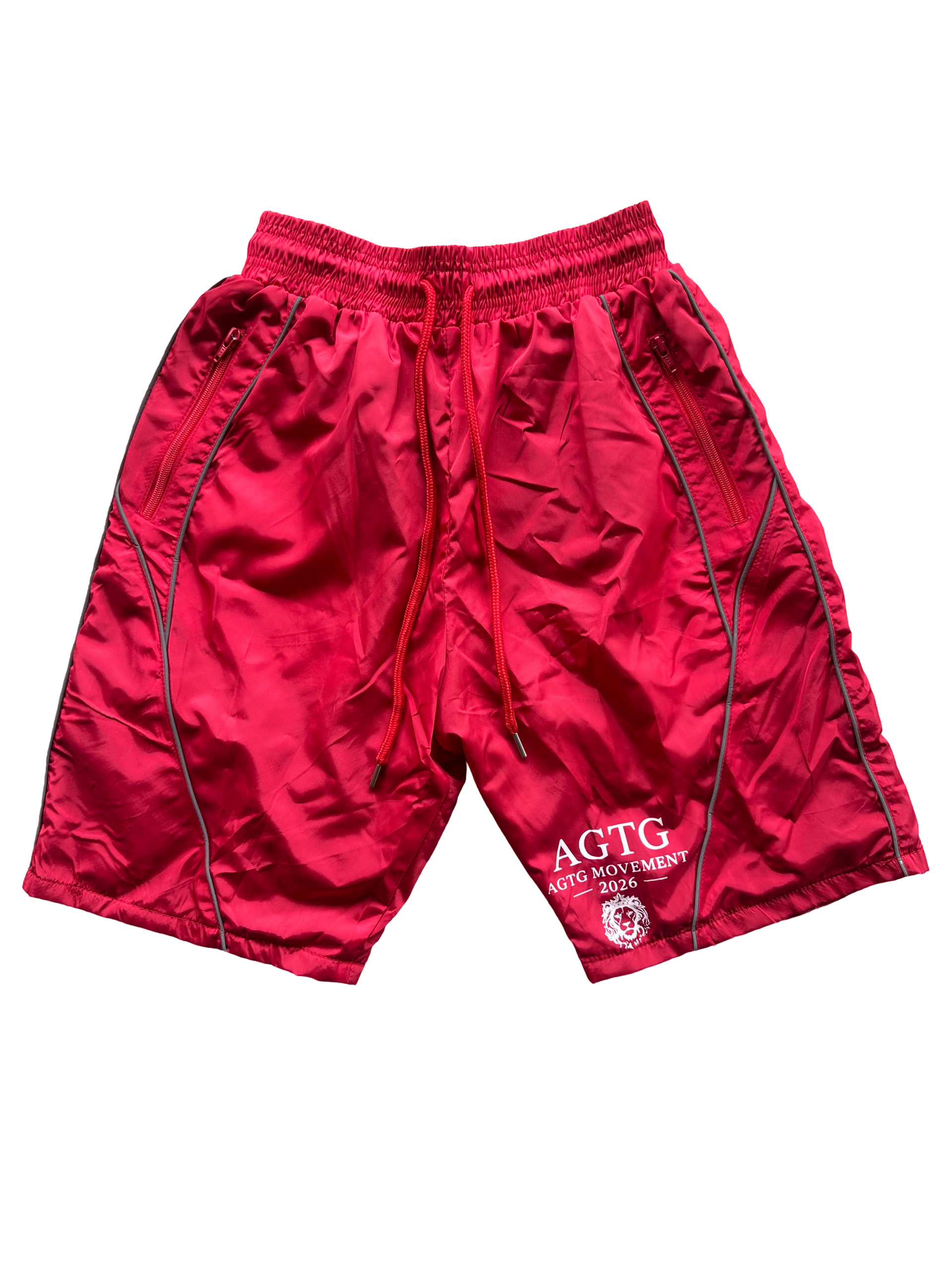 AGTG Heart of a Lion Reflective Shorts – Red