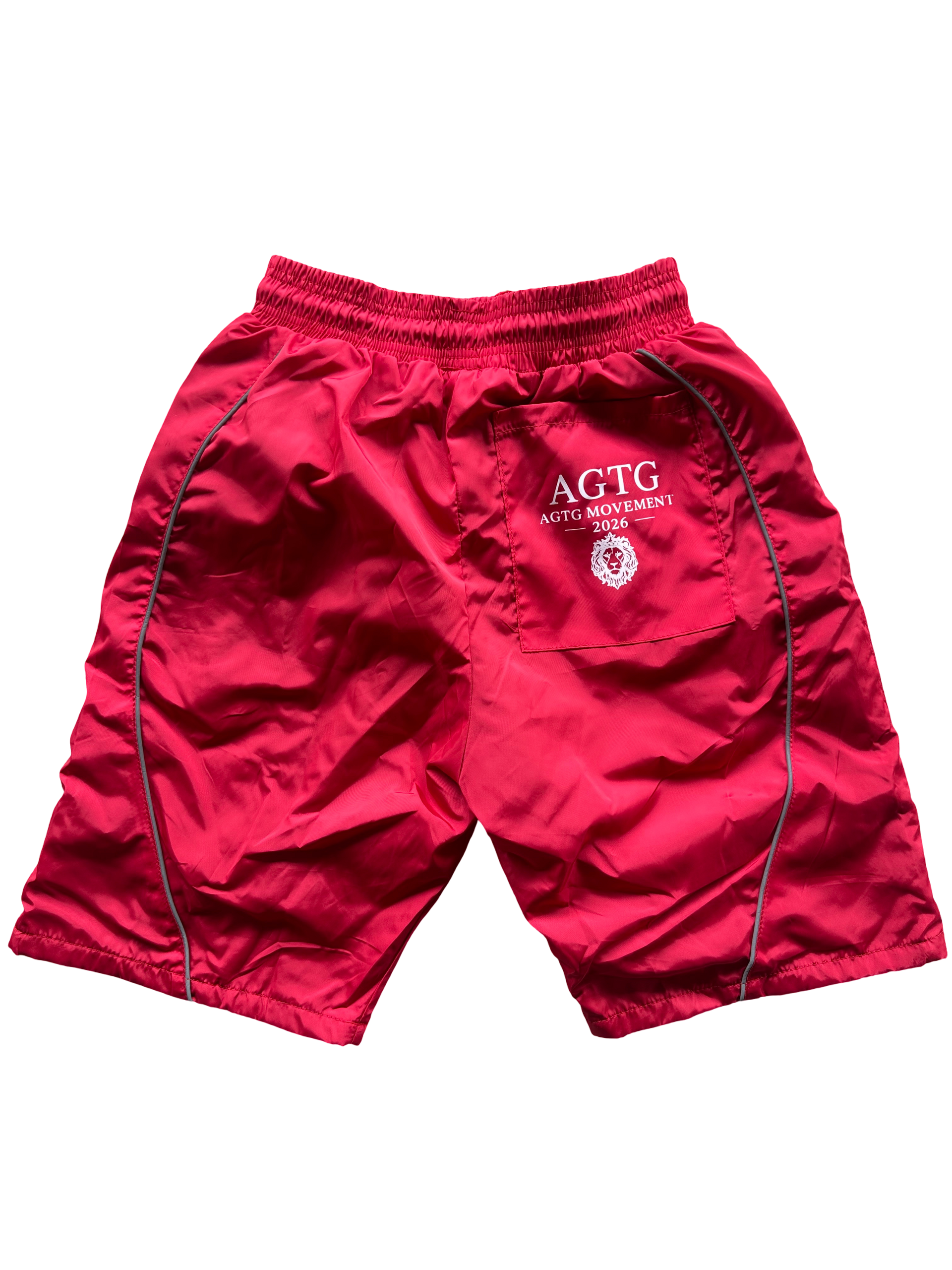 AGTG Heart of a Lion Reflective Shorts – Red
